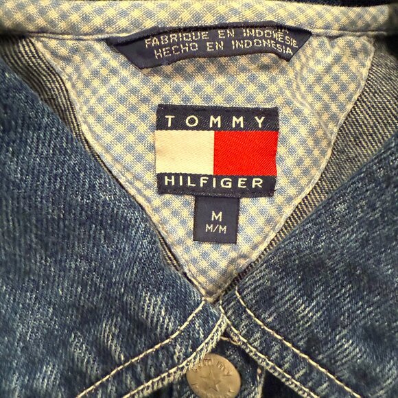 Tommy Hilfiger - Girl's Denim Jean Jacket / American Flag Star NWOT - Medium - Picture 3 of 9